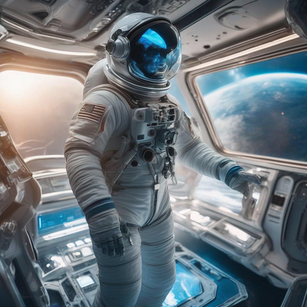 Illustration of "How Virtual Reality Could Combat Space Motion Sickness for Returning Astronauts"