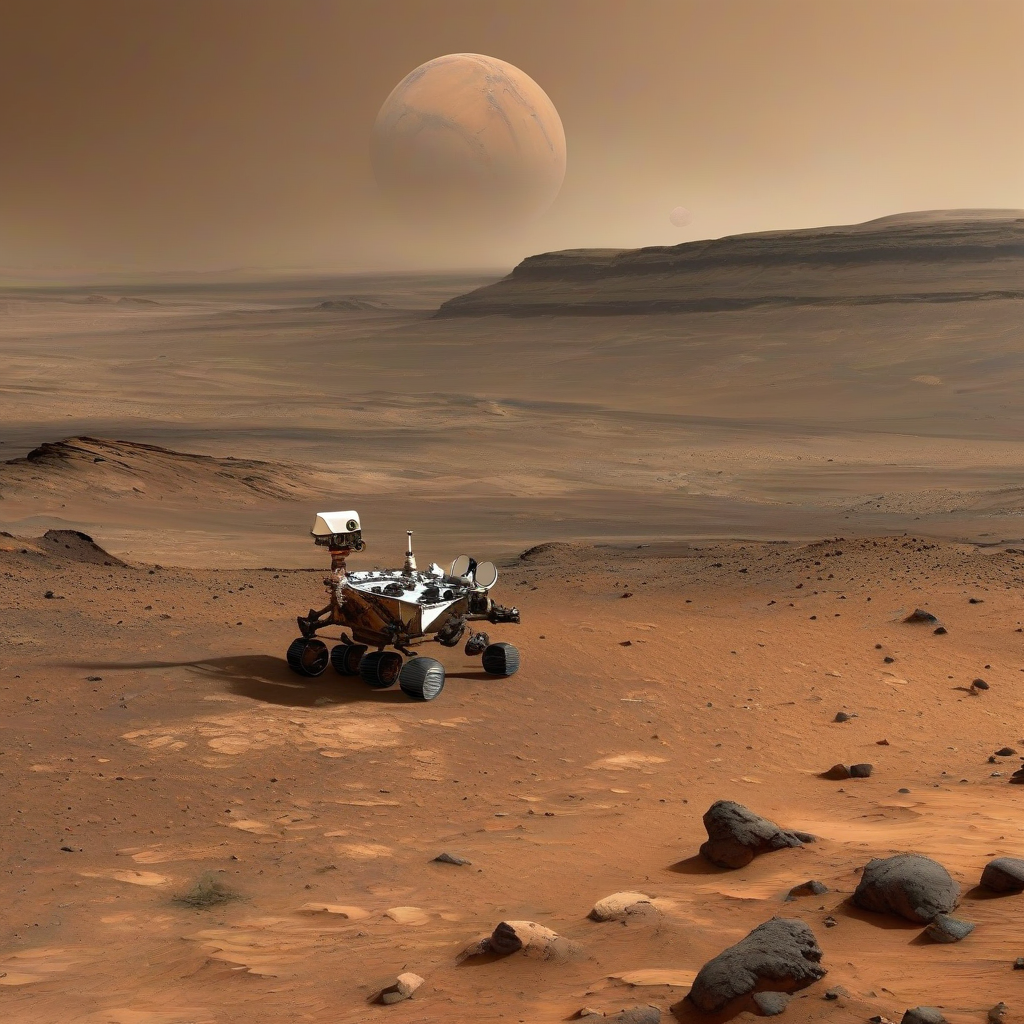 Illustration of Mars Rovers: How Perseverance and Curiosity Unveil the Red Planet's Geology
