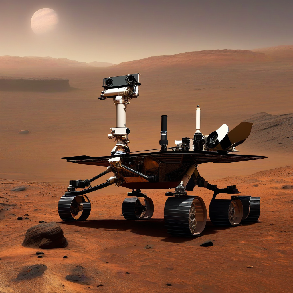 Illustration of The Quest for Mars: Uncovering Hidden Secrets with Ingenuity and Perseverance